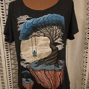 Curbside Clothing "Drifting" heather black dolman t-shirt XL